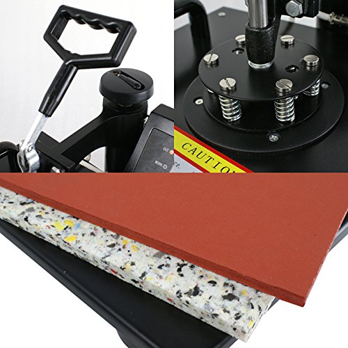 ZENY 12x15 Inch 6-in-1 Heat Press Machine Combo Kit - Swing Away T-Shirt, Plate & Mug Sublimation Transfer for DIY Crafts & Small Business