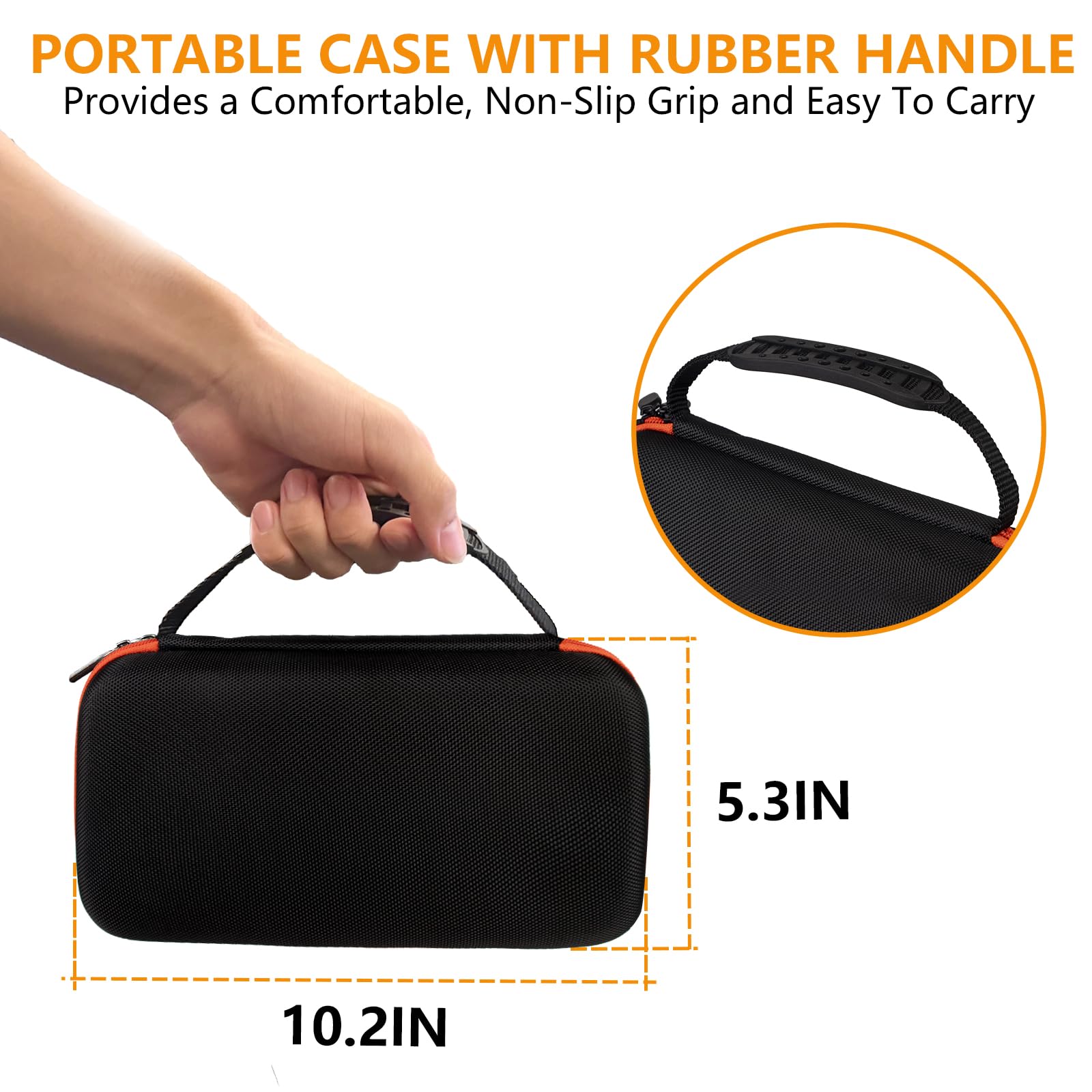 JBL Wireless Microphone Case - Durable Protective Storage for Party Box, Karaoke Singing - Compatible with JBL Wireless 2-Mic System, Receiver, Adapter & AA Batteries (Orange, Box Only) - Perfect for Home Parties, KTV Events & Professional Performances