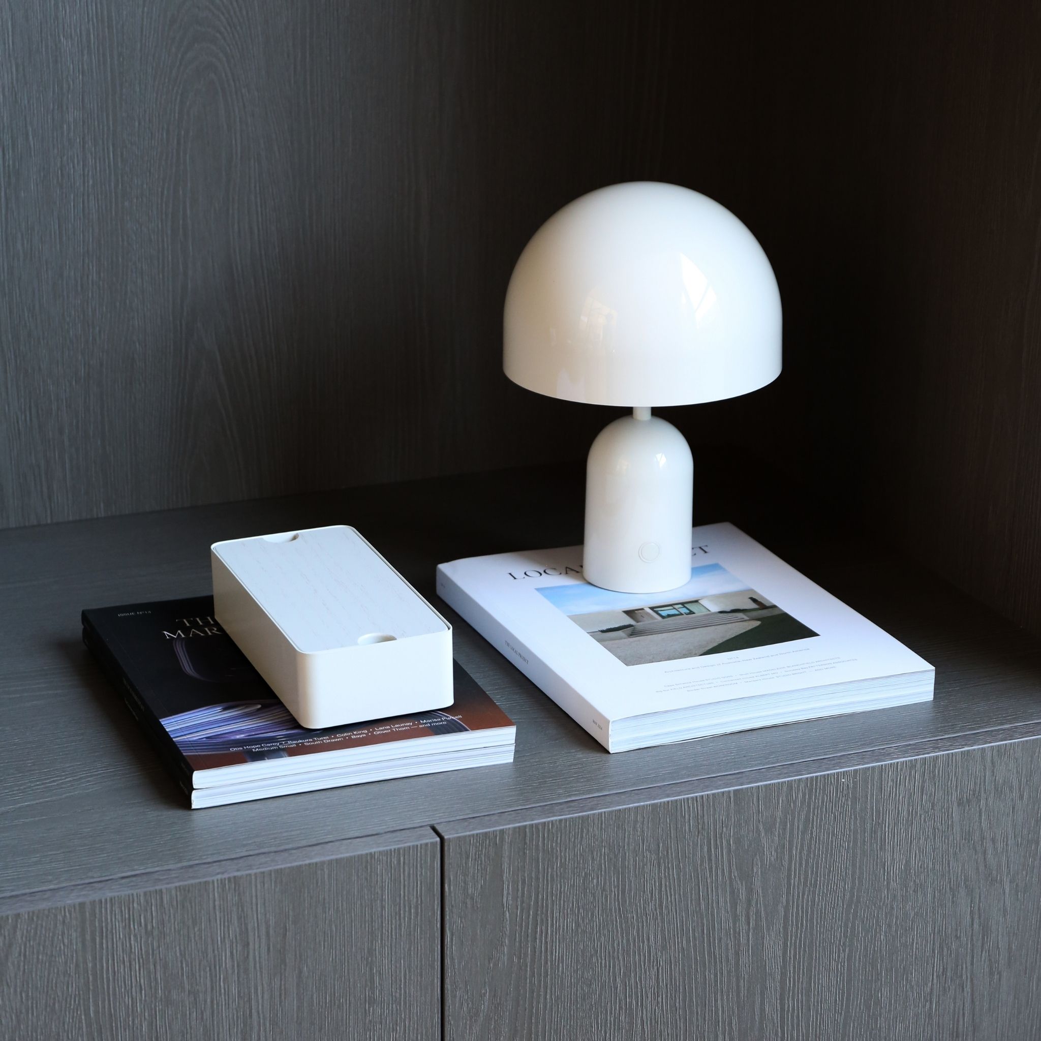 DESIGNSTUFF White Storage Box With Adjustable Dividers - Perfect for Home Organization, Office Supplies & Craft Storage