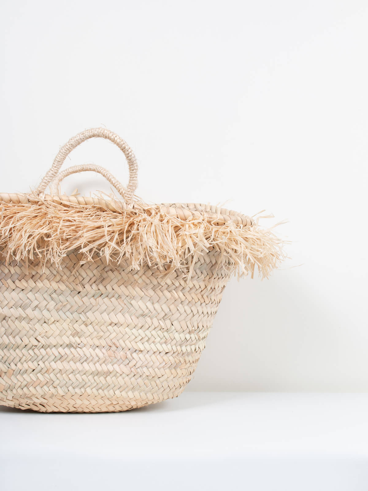 Natural Raffia Tassel Basket - Handwoven Storage Bin for Home Decor, Beach Picnic, or Boho Chic Style | Perfect for Blankets, Toys, and Magazines