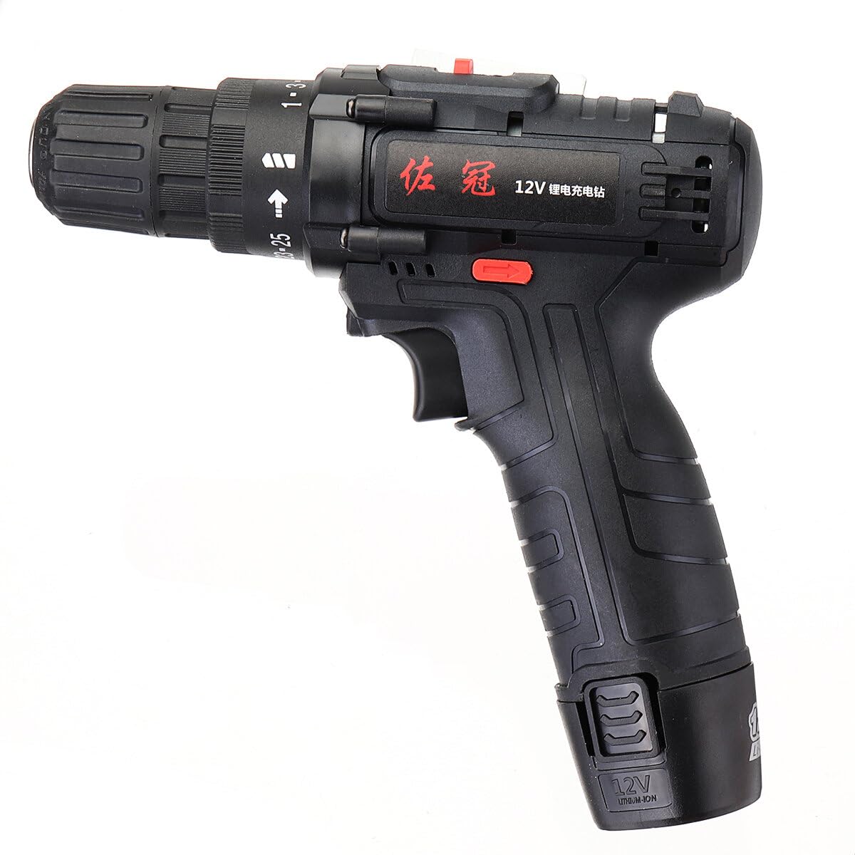 12V Cordless Electric Drill with 2-Speed Screwdriver, Hammer Function & LED Light - 1500mAh Battery - Perfect for DIY Home Projects, Woodworking, and Furniture Assembly
