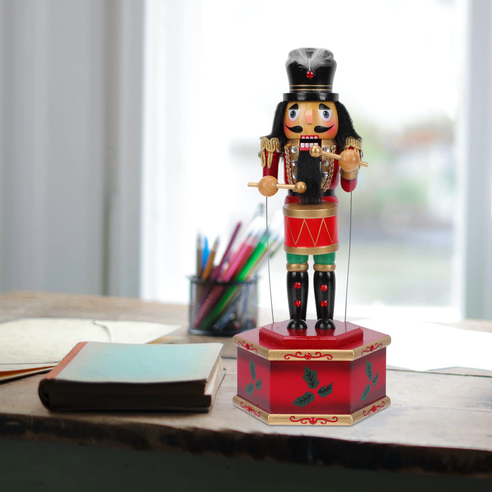 1pc Christmas Music Box - Nutcracker Themed Holiday Decor for Xmas Party, Kids Musical Instrument, Desktop Scene & Festive Props | Perfect for Home, Office & Holiday Gatherings
