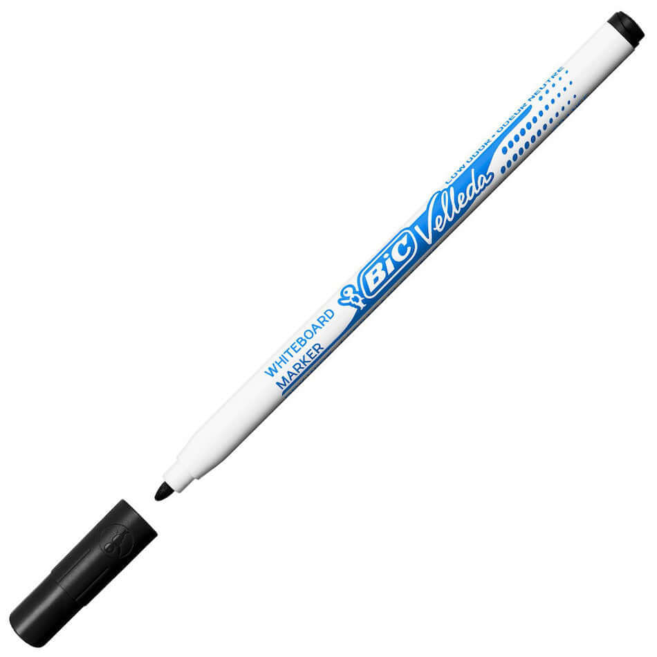 BIC Velleda 1721 Whiteboard Markers - Pack of 12, Fine Tip Dry Erase Markers for Whiteboards, Glass & Non-Porous Surfaces - Ideal for Office, Classroom & Home Use