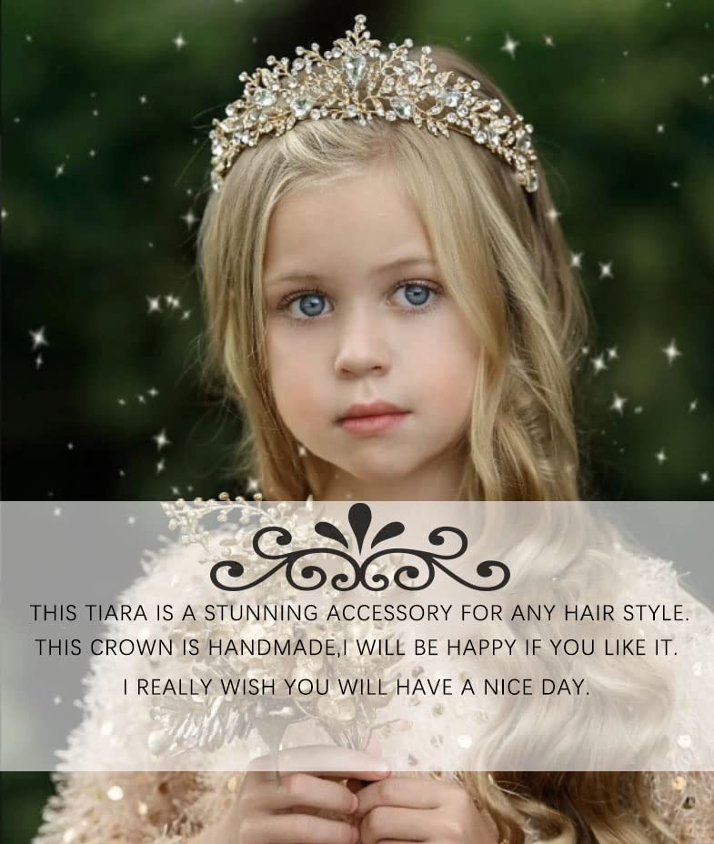 Blue Crystal Princess Crown Tiara for Women & Girls - Elegant Birthday Party Hair Accessory & Costume Headband - Perfect for Birthday Parties, Pageants, Halloween & Dress-Up Play