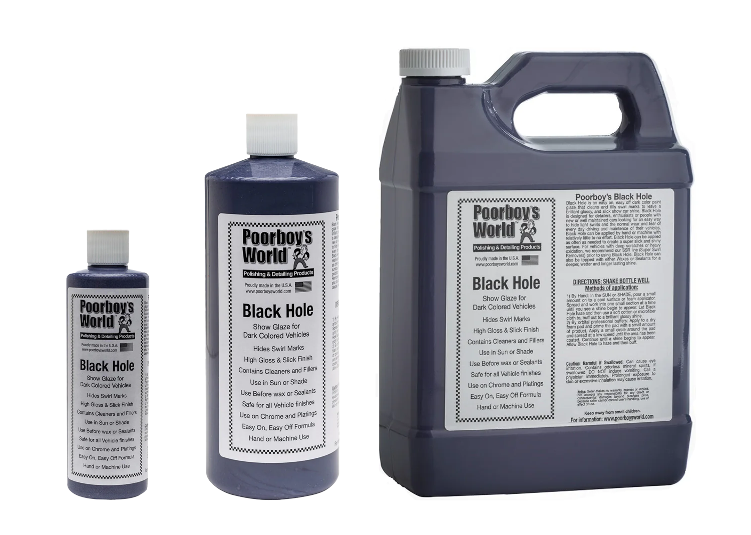 Poorboy's World Black Hole Show Car Glaze - Premium Car Polish for Deep Shine & Scratch Removal | Perfect for Detailing, Show Cars & Daily Drivers