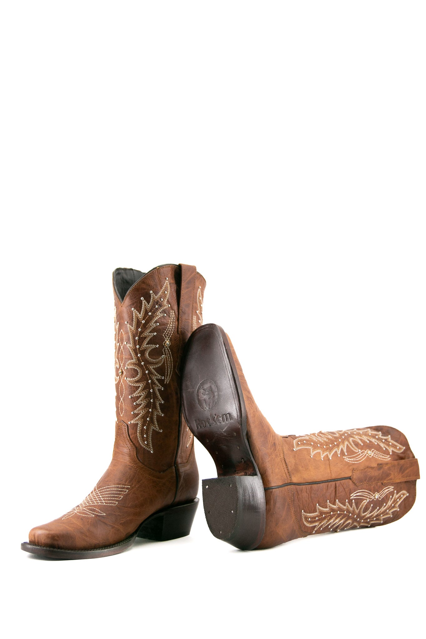 Paulina Frontier Cowgirl Boots for Women - Western Ankle Boots with Leather & Stitching Details - Perfect for Rodeo, Country Dancing & Outdoor Adventures