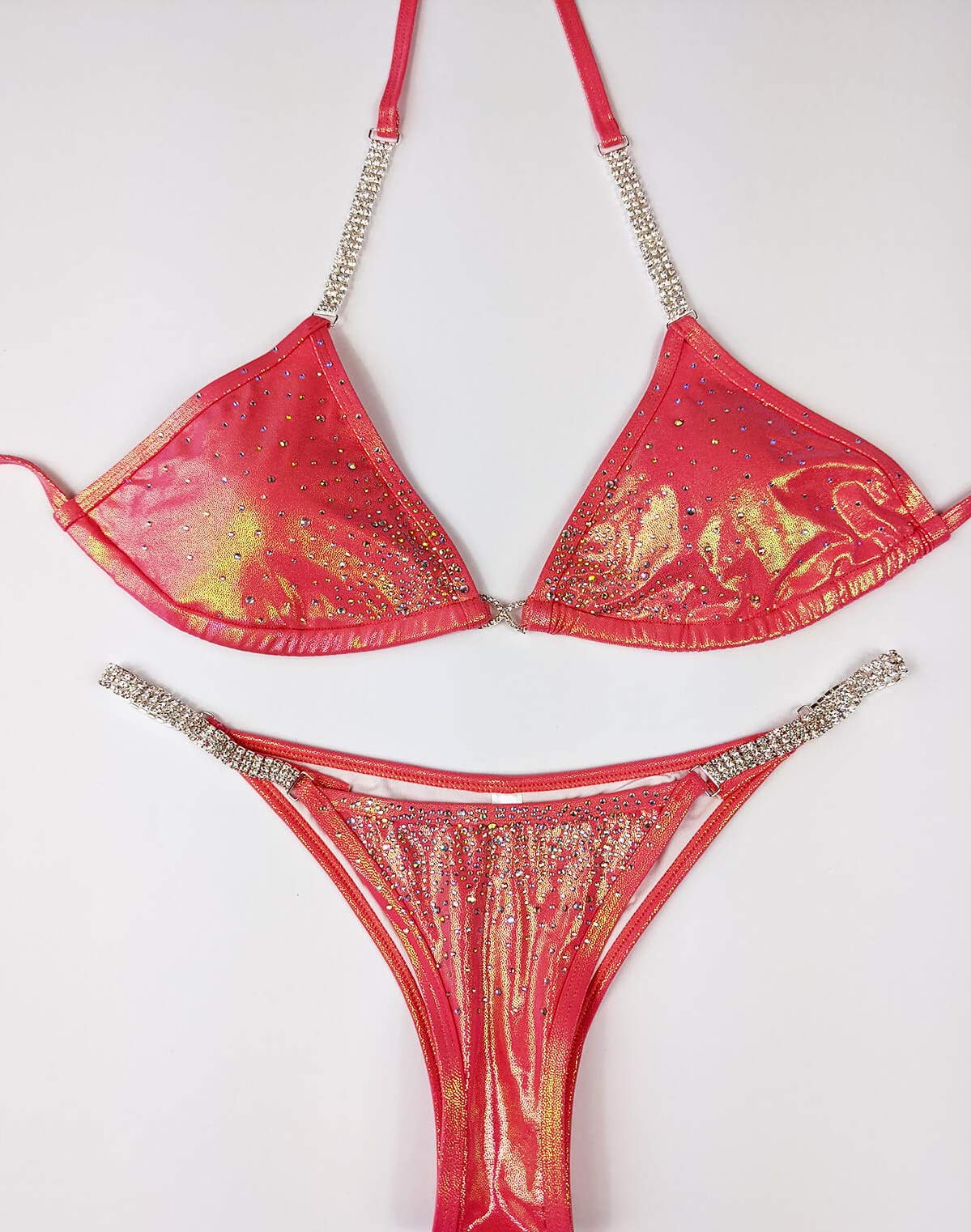 Crystal Fitness Competition Bikini Suit - New & Never Worn | Lovely Collection | Perfect for Bodybuilding, Pageants & Swimwear Shows