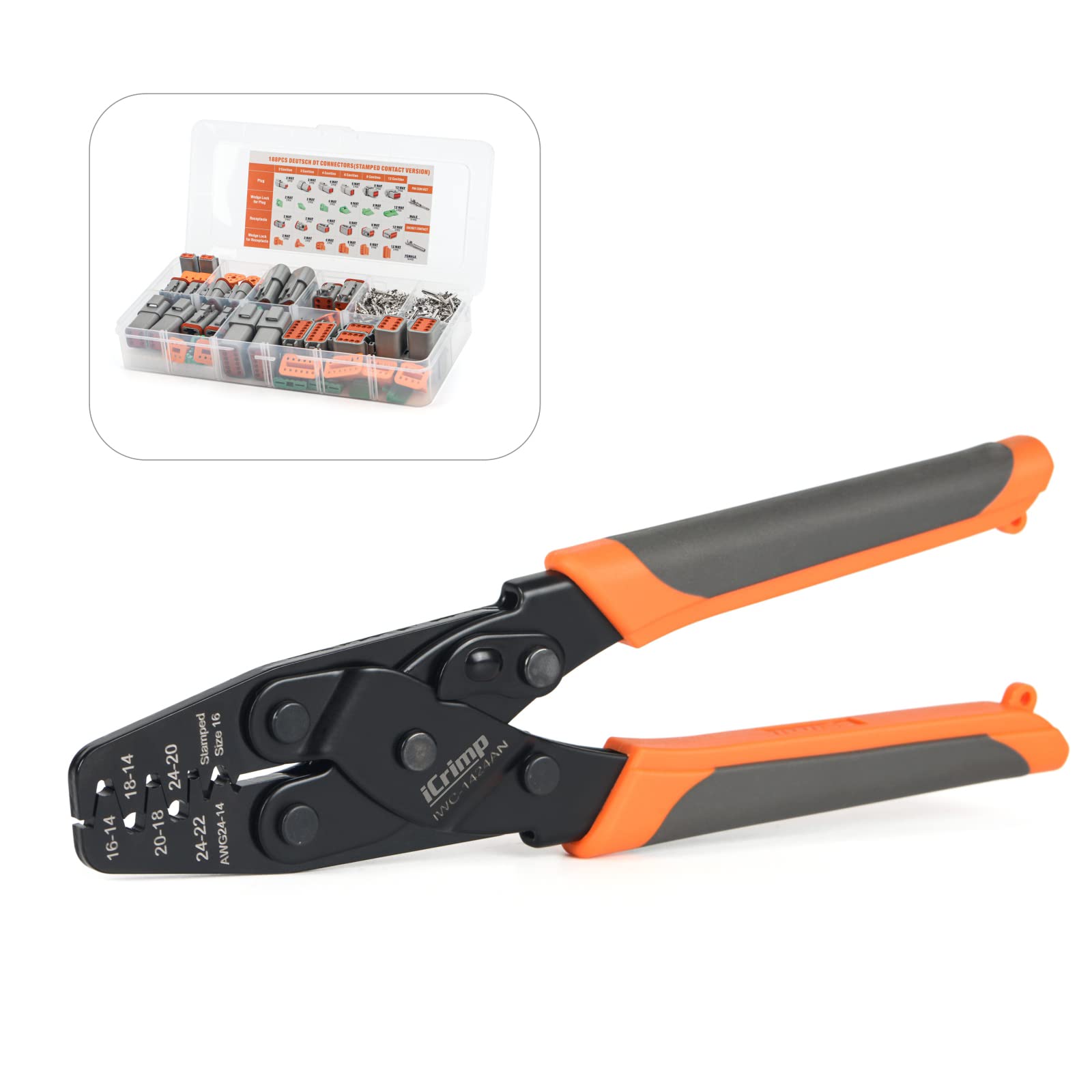 Premium Deutsch DT Connector Kit & Stamped Pin Crimping Tool Set - Professional Automotive Electrical Wiring Solution for Trucks, Trailers & Heavy Equipment Repair