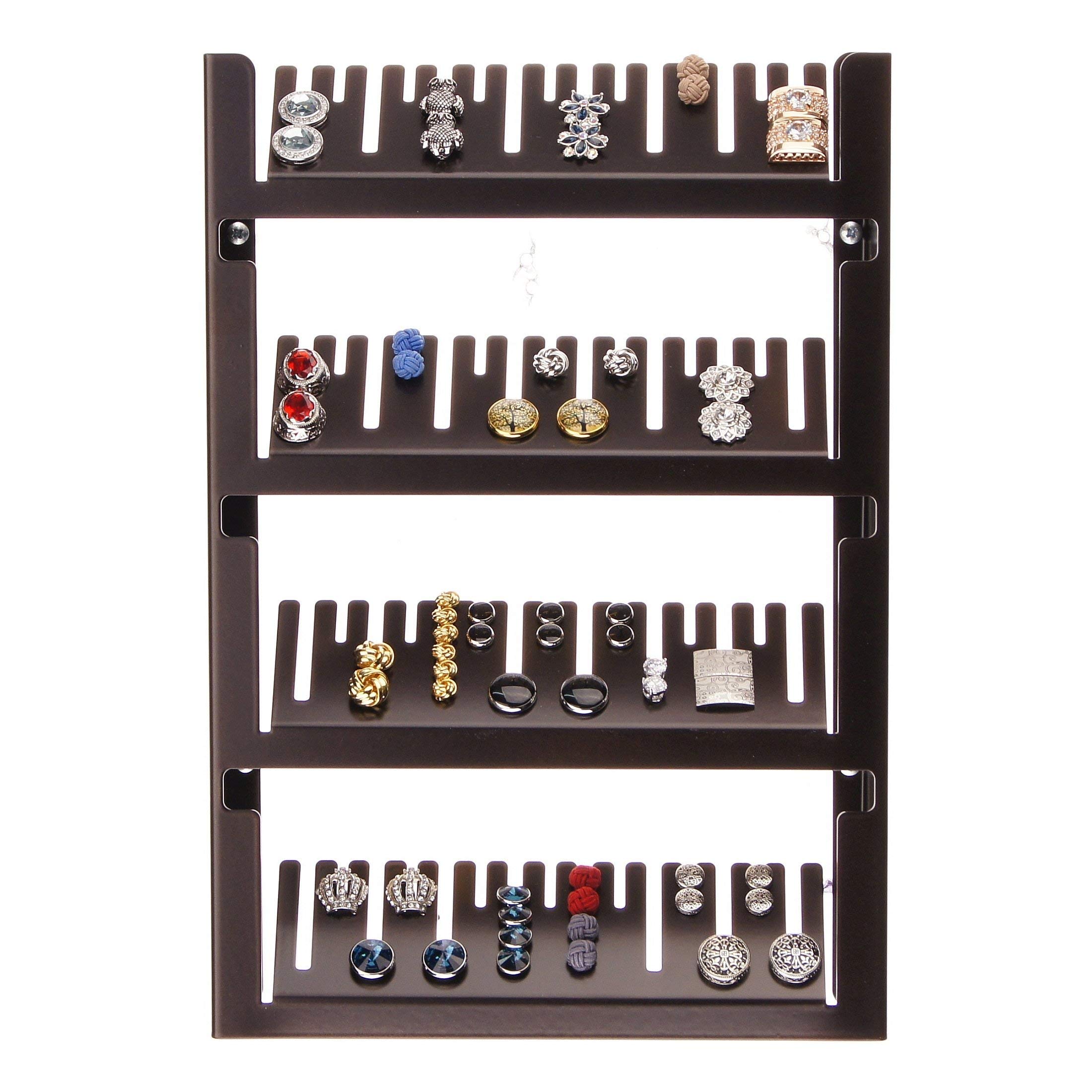 Angelynn's Wall Mounted Large Statement Ring Holder & Cufflink Organizer - Jaymes Rubbed Bronze Jewelry Display for Closet & Vanity Organization | Perfect for Home Decor & Gift Giving