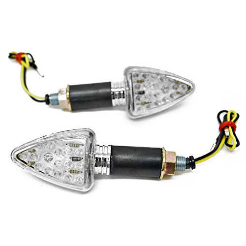 Krator Mini Custom LED Turn Signal Indicator Lights - Compatible with Buell Thunderbolt, Cyclone, Ulysses & Blast Motorcycles - Enhanced Visibility for Night Riding & Safety