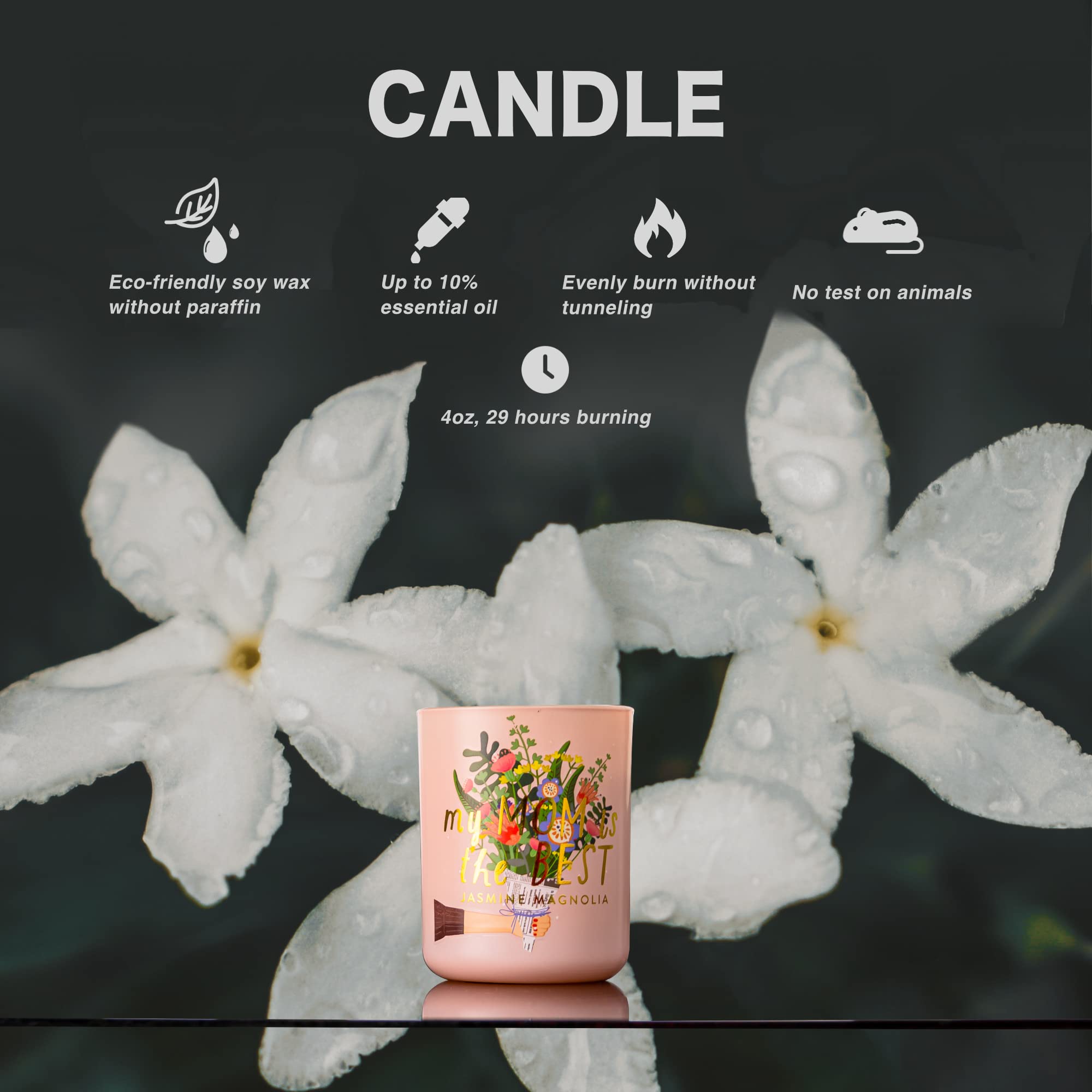 Luxury Scented Candles Gift Set for Women - 3-in-1 Soy Candle, Reed Diffuser & Room Spray | Perfect Mother's Day Gift, New Mom Present & Baby Shower Idea | Home Fragrance Set for Relaxation, Spa Nights & Romantic Ambiance