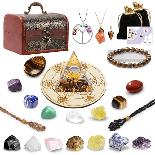 Golden Pyramid Crystal Set