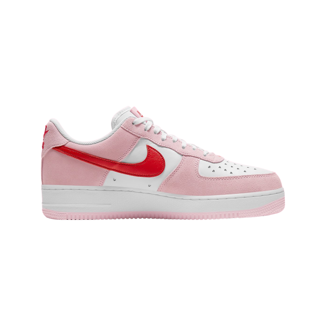 Nike Air Force 1 Low '07 QS Valentine's Day Sneakers - Love Letter Tulip Pink/University Red/White | Valentine's Gift, Casual Wear & Street Style Fashion