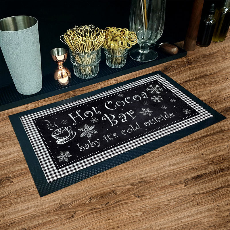 Non-Slip Bar Service Mat for Hot Cocoa & Coffee Stations - 17.25