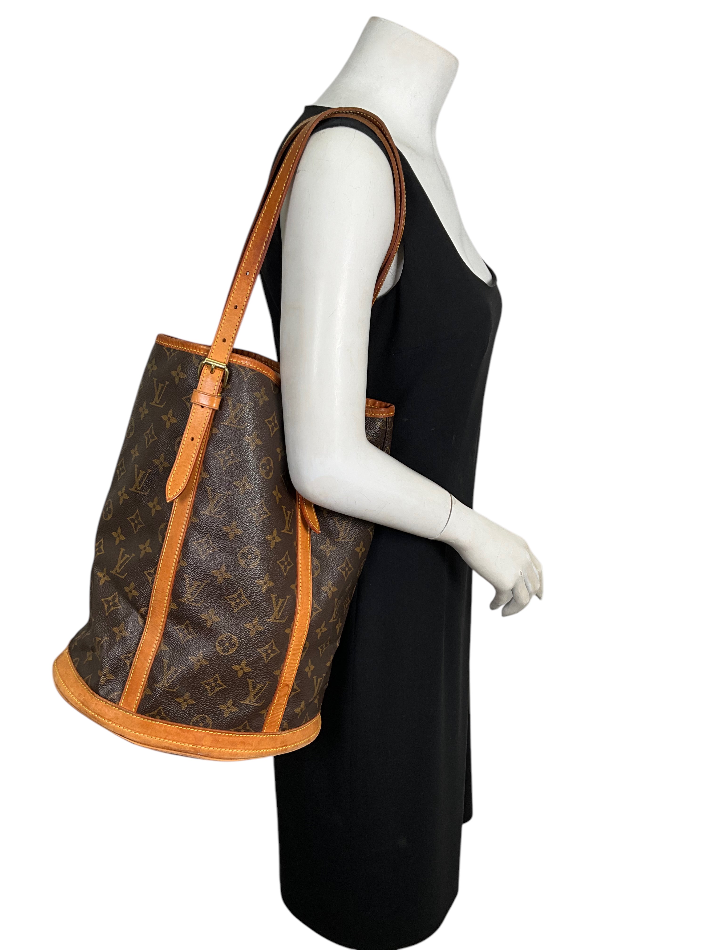 Authentic Louis Vuitton Monogram Canvas Bucket Bag GM - Luxury Designer Handbag for Women, Perfect for Travel, Work & Everyday Use