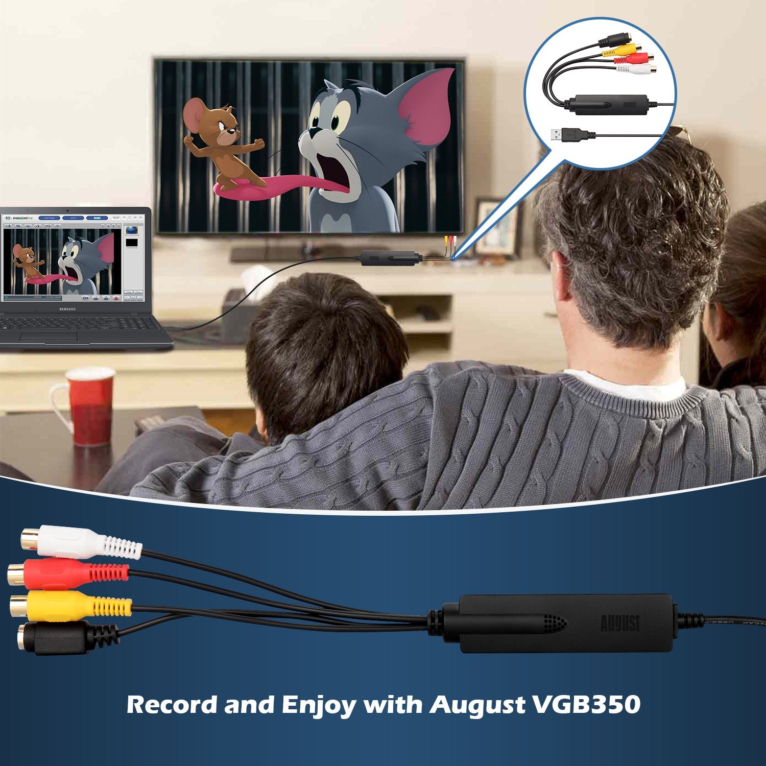 Refurbished VGB350 VHS to Digital Video Capture Card for Windows PC - Convert Hi8, SECAM, DVD to Digital Format - Perfect for Home Movies, Archiving & Video Editing