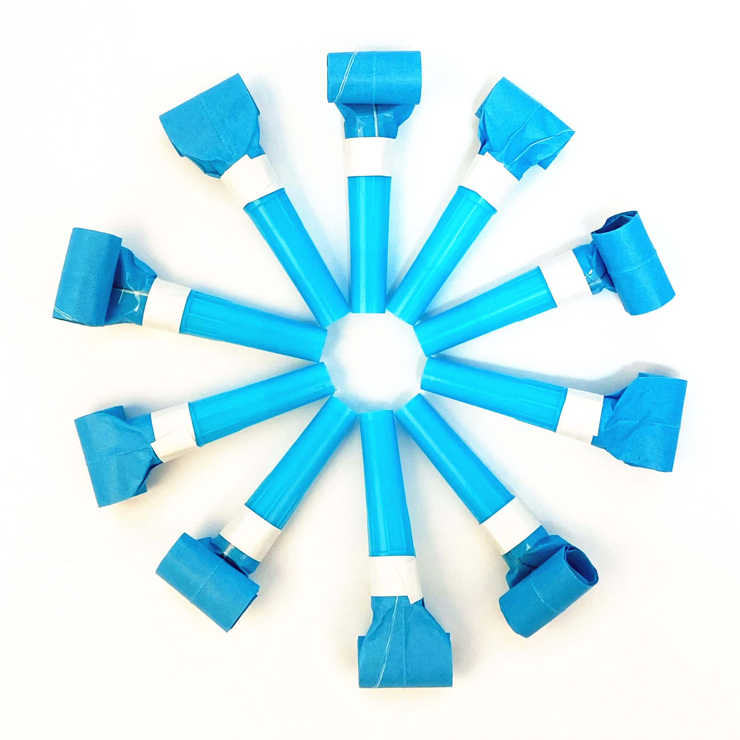 **10-Pack Blue Party Blowers with Whistles - Fun Noise Makers for Kids & Adults - Perfect for Birthday Parties, Celebrations, and Festive Events**