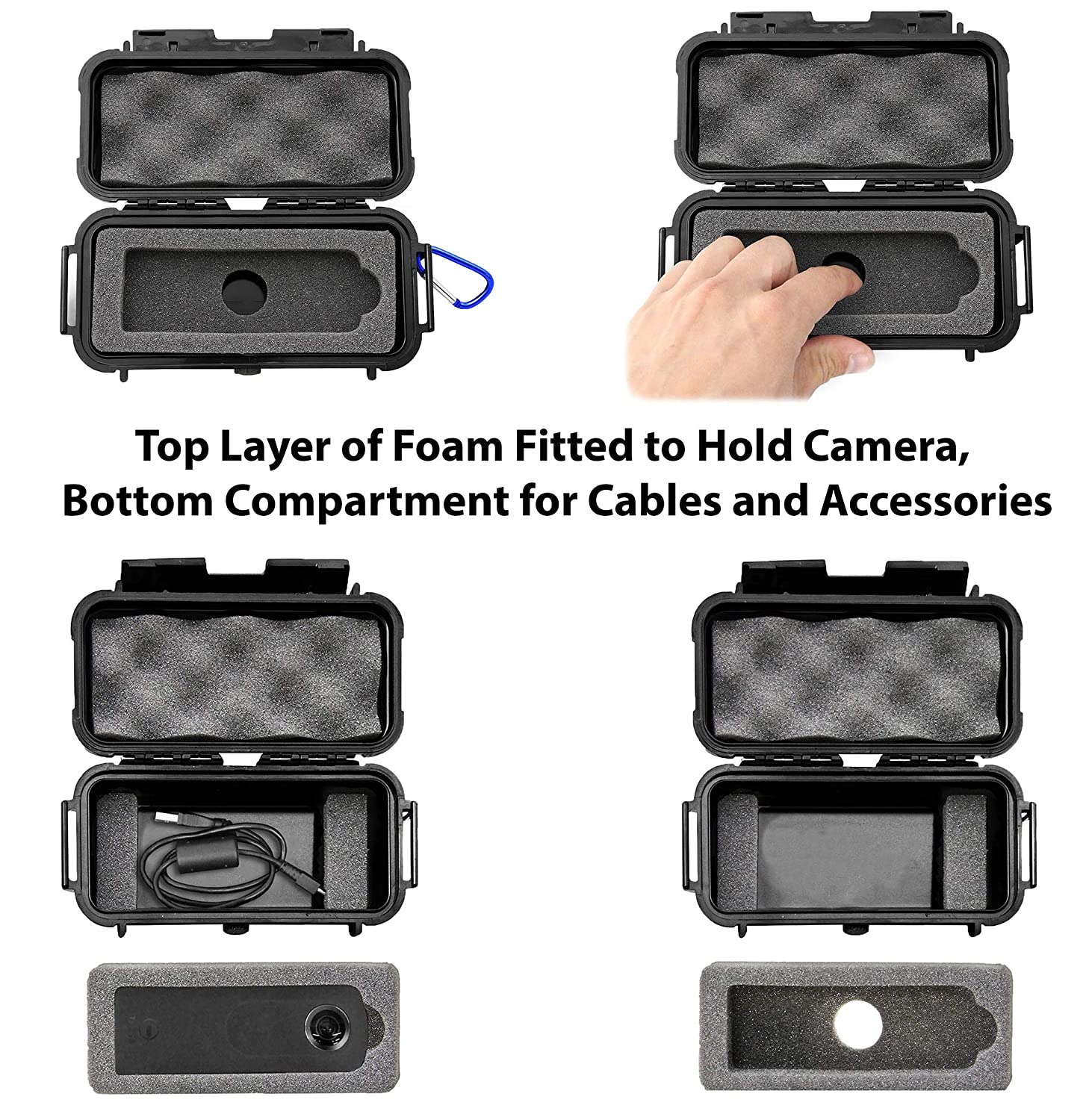 Waterproof Camera Case for Ricoh Theta V, Theta S & SC 360° Spherical Cameras - Durable Protection for Underwater Photography & Outdoor Adventures