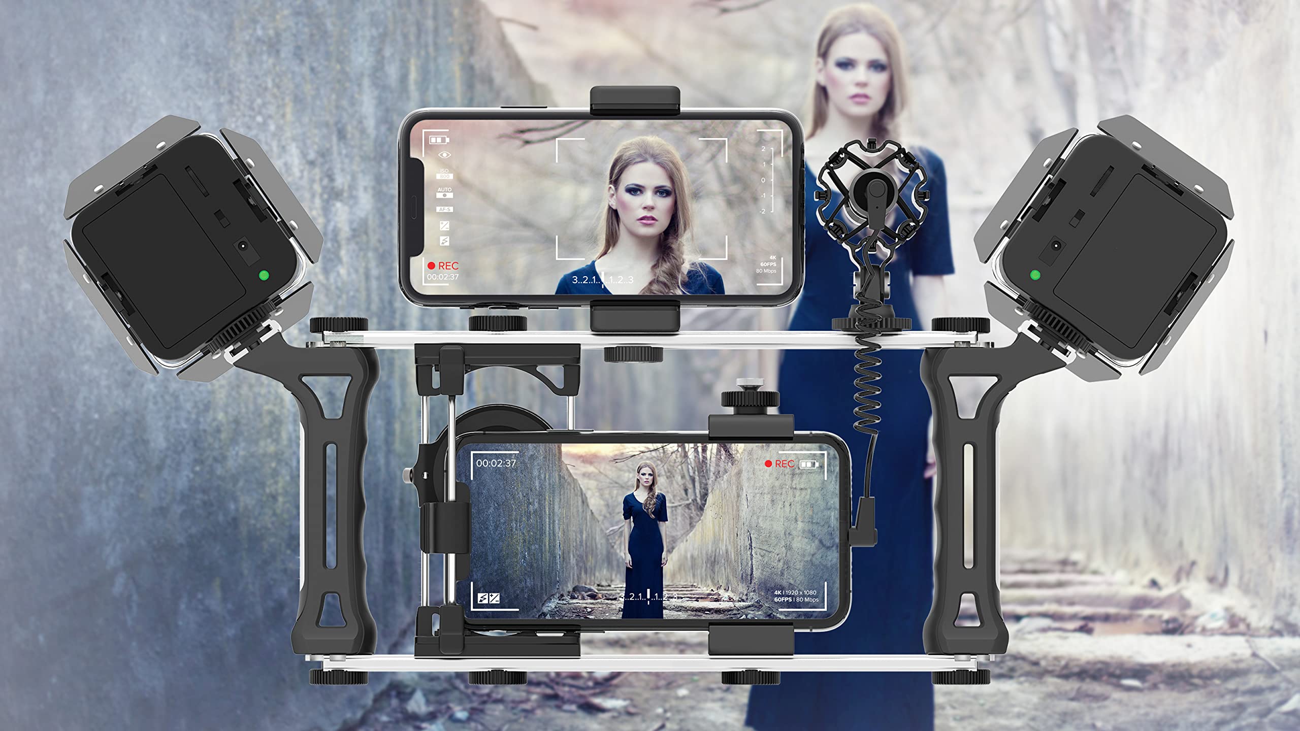EVOLUTION PRO 2 Plus Universal Modular Rig System for Smartphones, Action & DSLR Cameras - Professional Video Kit for Vlogging, YouTube, Journalism & Filmmaking - Perfect for Content Creators, Travel Vlogs & On-Location Shooting