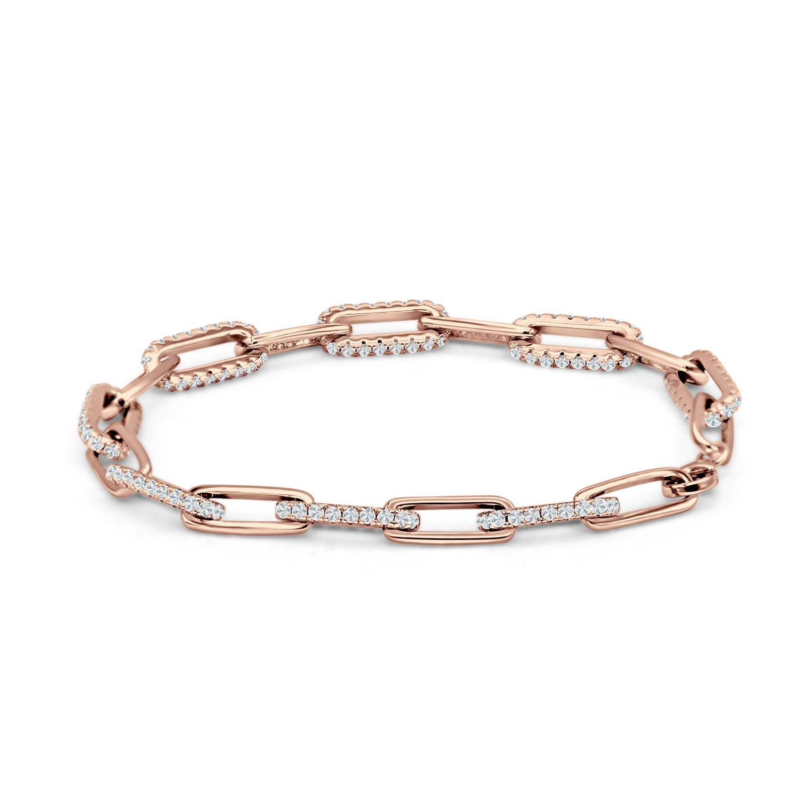 7 Inch Long Paperclip Link Chain Bracelet - 4mm Interlocking 925 Sterling Silver Jewelry for Women, Gift for Her, Everyday Wear & Special Occasions