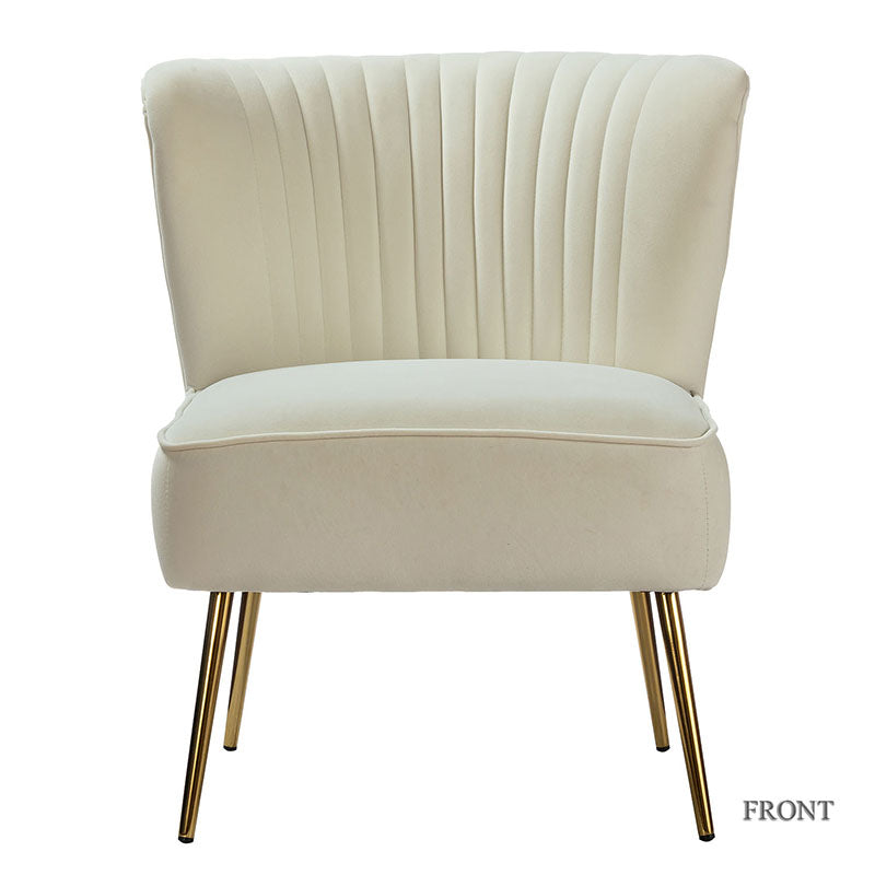 Lola Velvet Side Chair - Modern Upholstered Accent Chair for Living Room, Bedroom & Office - Soft Velvet Fabric with Sturdy Wooden Legs - Perfect for Dining, Lounge & Home Decor