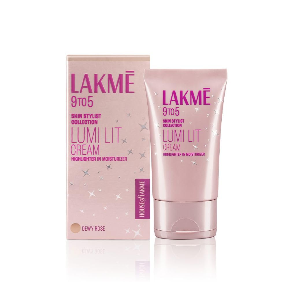 Lakme Lumi Skin Dewy Rose Moisturizing Cream 30g - Hydrating Face Cream for Glowing Skin, Day & Night Use