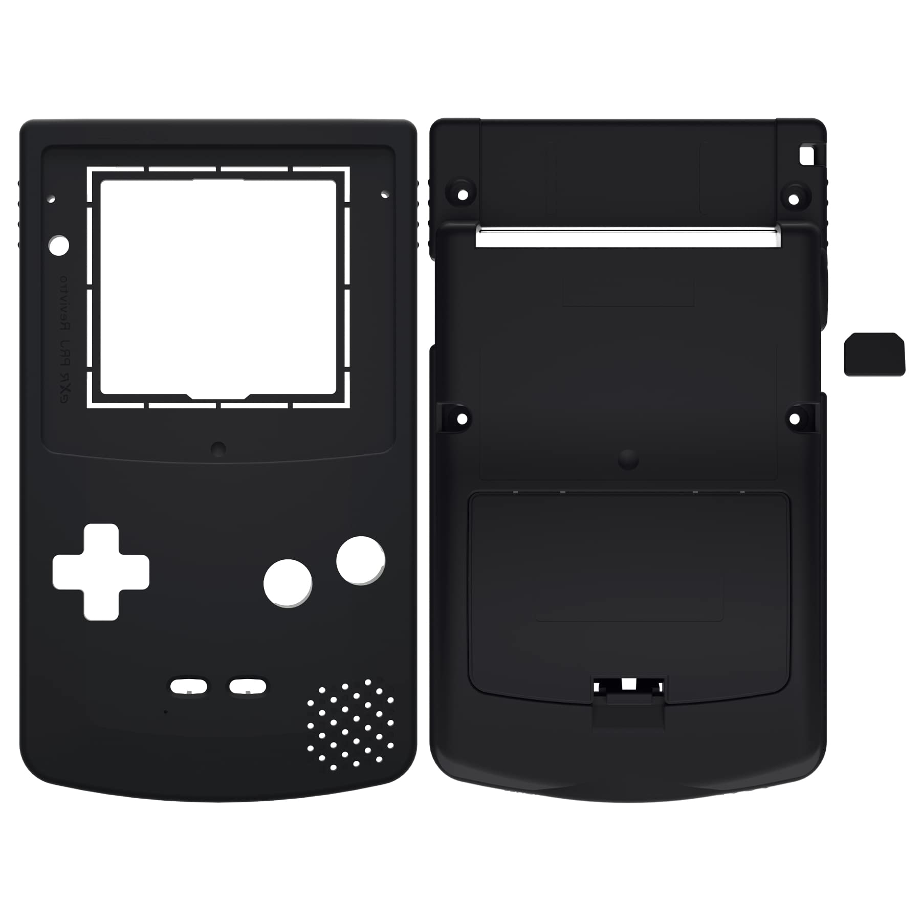 eXtremeRate Replacement Shell with Buttons for Gameboy Color GBC - Compatible with GBC OSD IPS, Regular IPS & Standard LCD Screens (Console & IPS Screen Not Included) - Black - Perfect for Gameboy Color Repair, Modding & Customization Projects