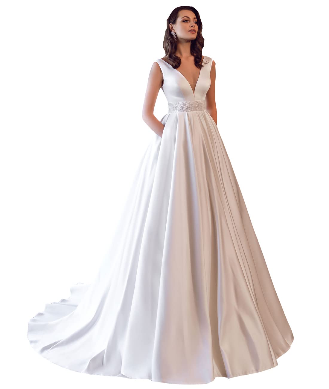 SYYS Lace Appliqued Off Shoulder Wedding Dress for Bride 2022 | Beach Wedding Bridal Gown | Elegant A-Line Gown for Women SYYS337 | Perfect for Beach, Garden & Destination Weddings