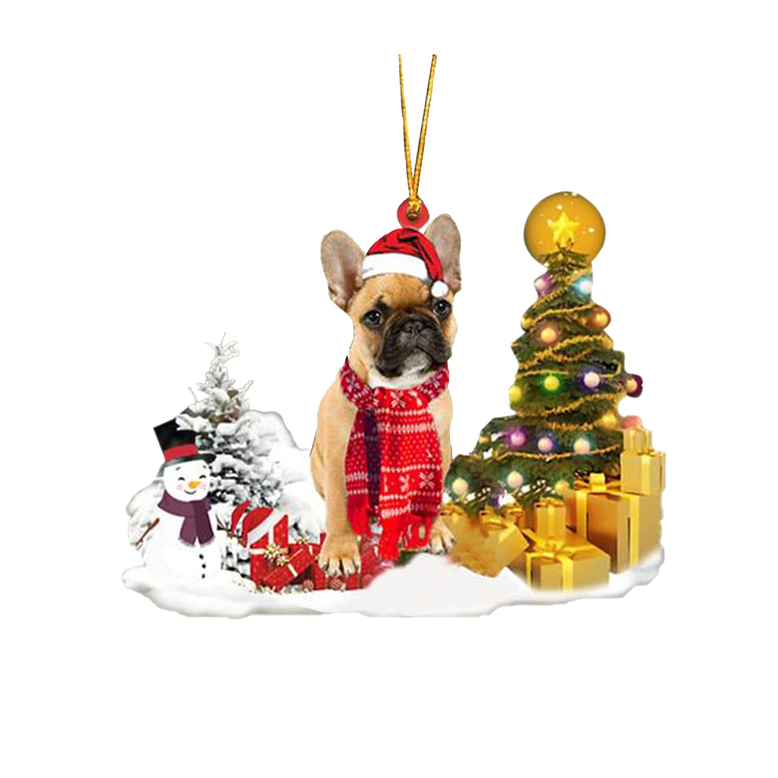 Personalized Dog Christmas Ornaments - Custom Pet Name Hanging Tree Pendants & Gift Tags for Holiday Decorations | Perfect for Pet Lovers' Christmas Tree, Stocking Stuffers & Festive Home Decor