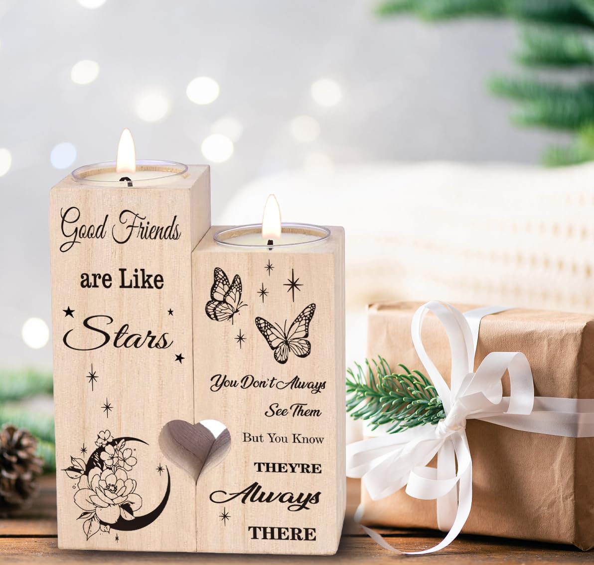 Best Friend Gifts for Women - Creative Candlestick for Birthdays & Friendship