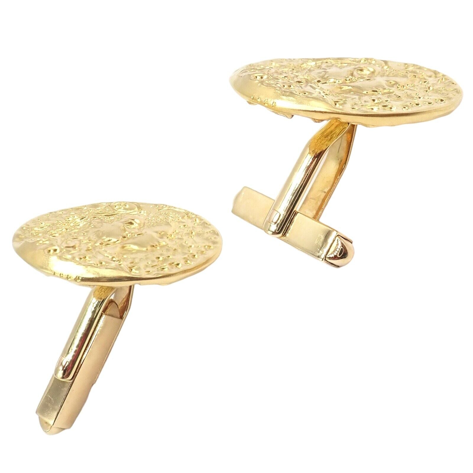 Authentic Salvador Dali D'or for Piaget 18k & 22k Yellow Gold Cufflinks - Luxury Men's Jewelry for Formal Events & Business Attire