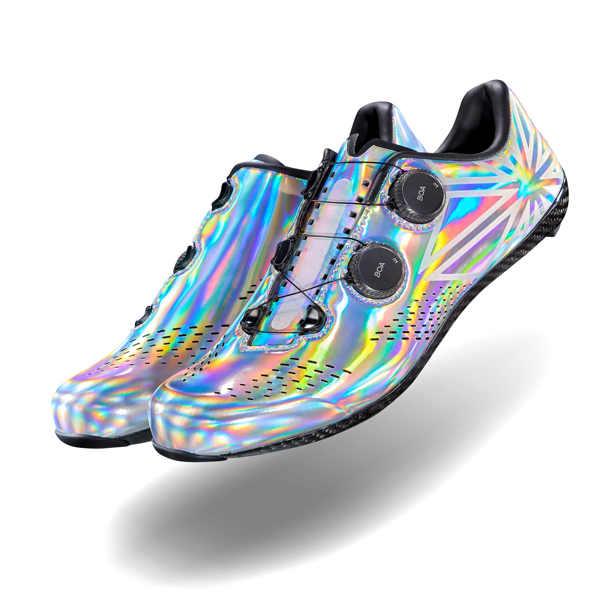Supacaz Kazze Carbon Road Bike Shoes - Lightweight Holographic Design for Cycling & Racing | Perfect for Road Biking, Triathlons & Indoor Training