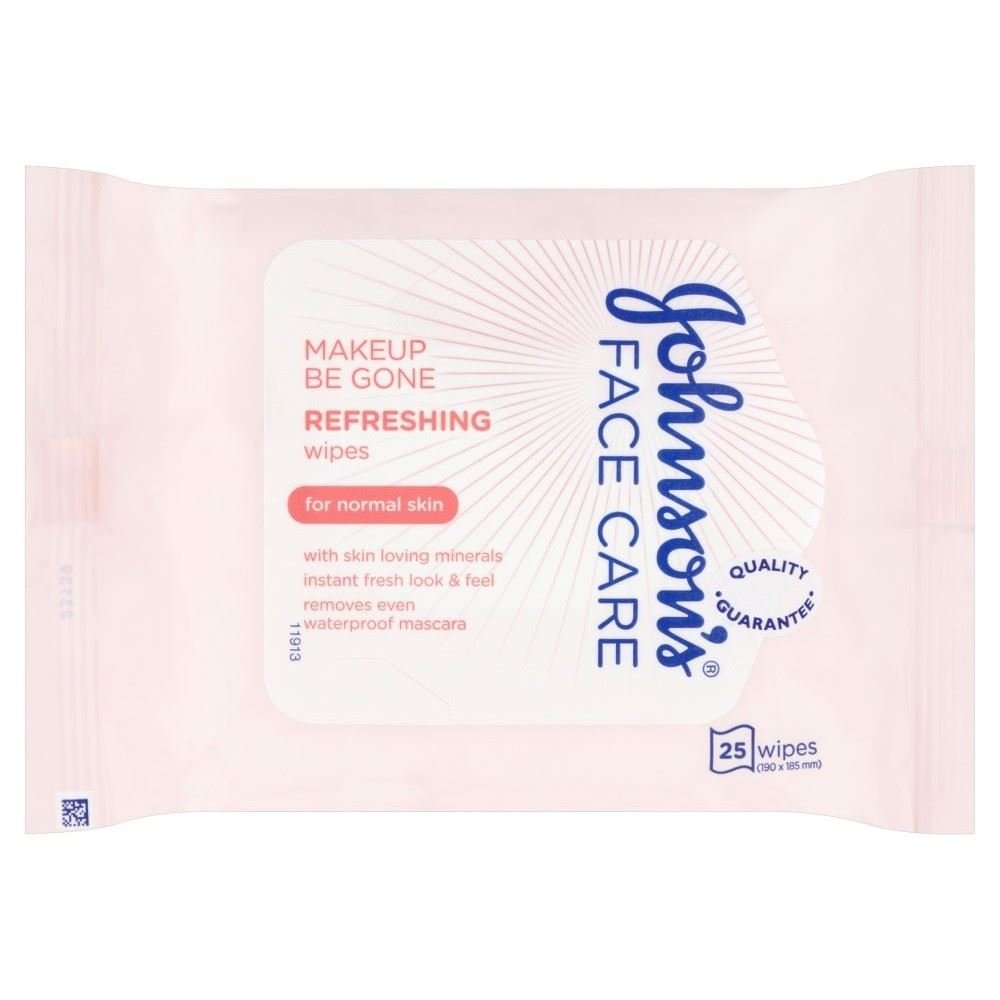Johnson's Face Care Daily Essentials Refreshing Facial Cleansing Wipes for Normal Skin - 25 Count (Pack of 2) | Gentle Makeup Remover & Quick Skin Refresh for Travel, Gym & On-the-Go