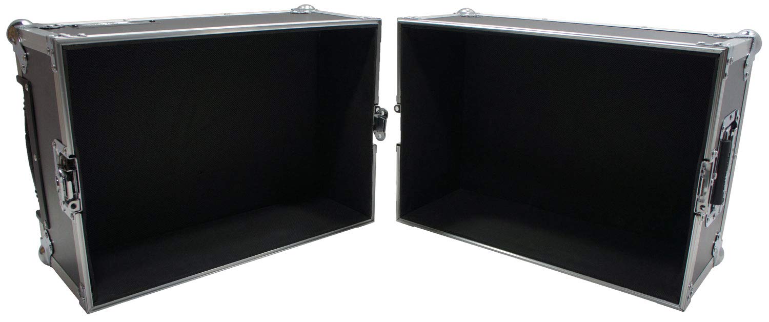 Harmony Audio HCLPHWE Rolling Flight Case with Wheels & Handle - Holds 100 LP Vinyl Records - Perfect for DJs, Music Collectors & Record Store Storage