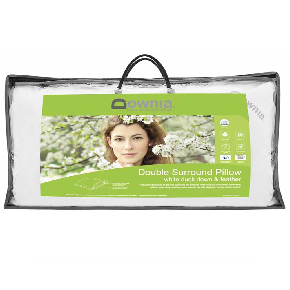Premium King Size Down & Feather Pillow - Ultra Soft Double Surround Collection for Side, Back & Stomach Sleepers - Perfect for Bedroom, Guest Room & Hotel Luxury Comfort