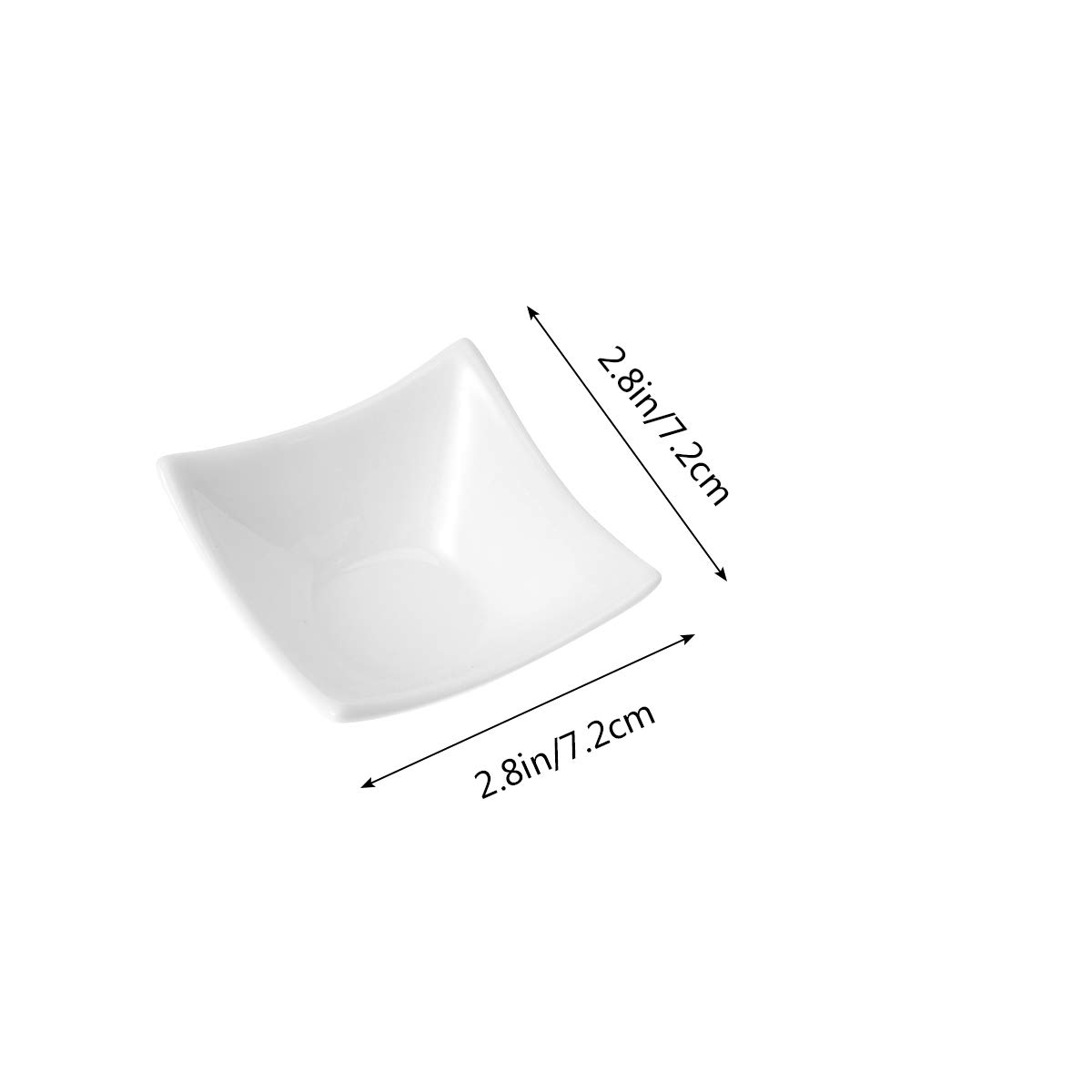 DOITOOL 2-Piece Ceramic Snack Bowls with 4 Corners - Perfect for Dips, Sauces, Nuts & Small Snacks - Ideal for Parties, Charcuterie Boards & Entertaining