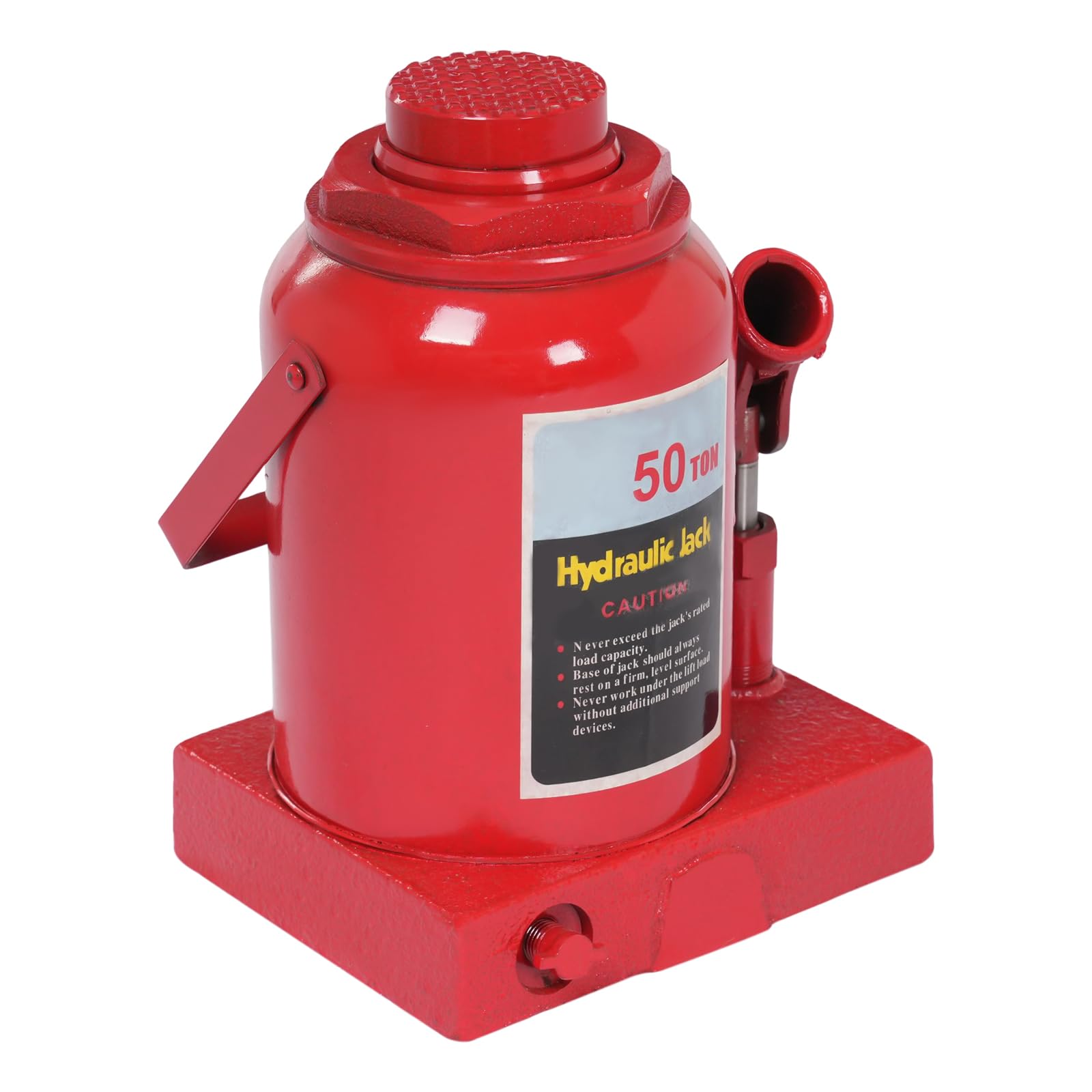 50 Ton Hydraulic Bottle Jack - Heavy Duty Welded Design for Auto Repair, House Lifting & Industrial Use (110,231 lbs Capacity, Red) - Perfect for Vehicle Maintenance, Construction & Emergency Scenarios