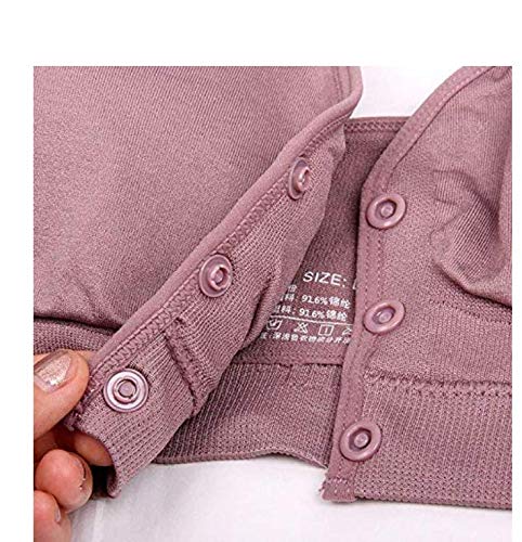 3 Pack Women's Front Close Smooth Back Sports Bras - Seamless Light Support Sleep Underwear for Yoga, Gym & Lounge - Easy On/Off Comfort Bras for Active Women