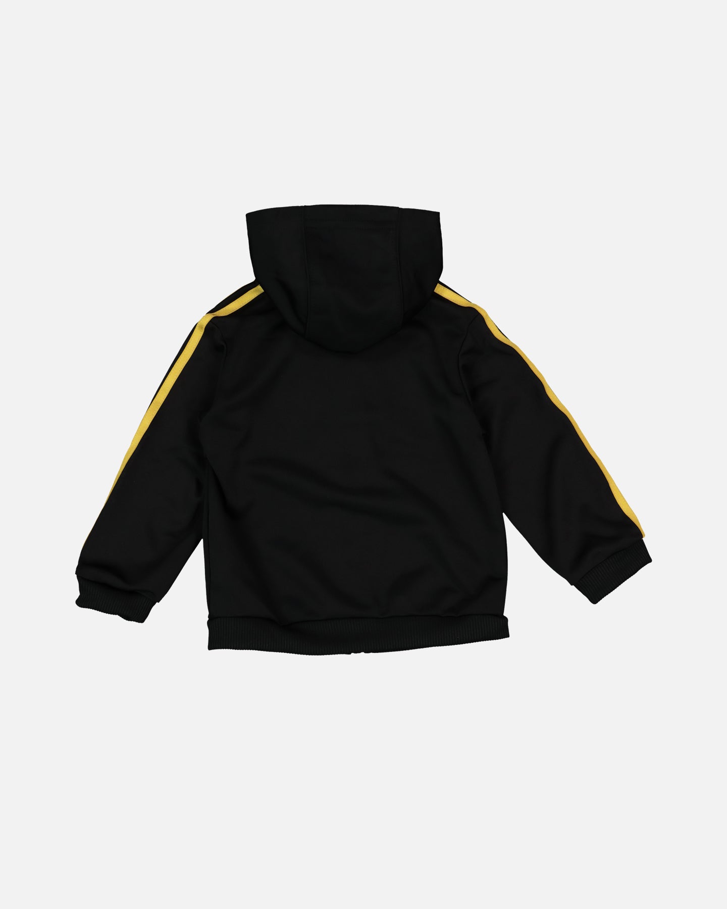 Adidas Infants' Essentials Shiny Hooded Track Suit - Black/Gold Baby Jogging Outfit for Boys & Girls | Perfect for Playdates, Family Outings & Casual Wear