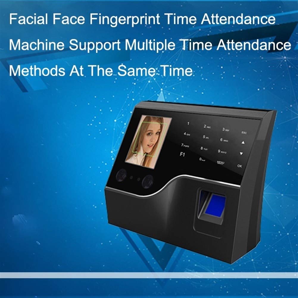 Biometric Time Clock with Face Recognition & Fingerprint Scanner - TCP/IP Time Attendance System for Office & Company | Track Employee Hours Securely