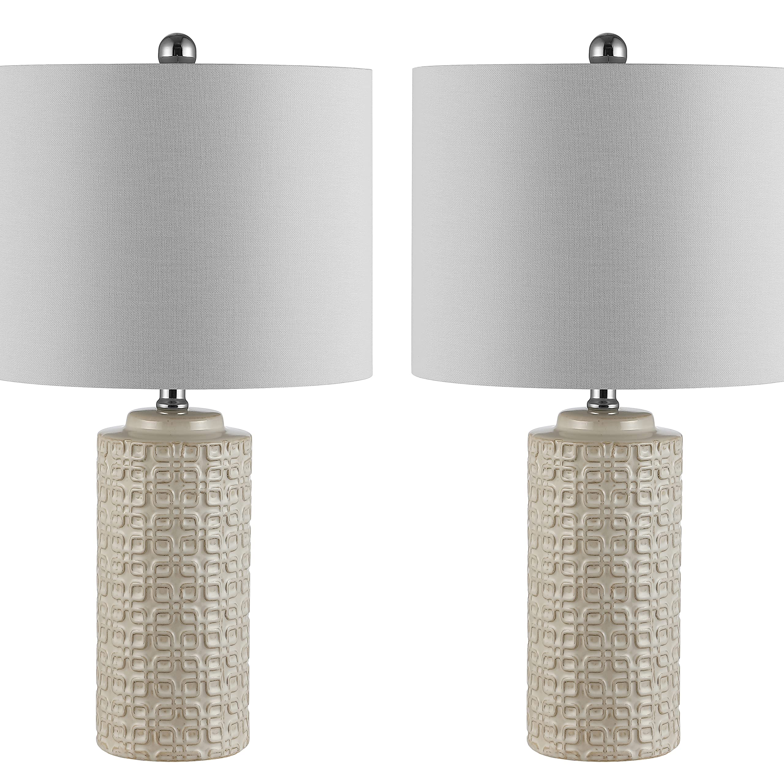 SAFAVIEH Artef Modern Ivory Ceramic Table Lamp Set of 2 - 24