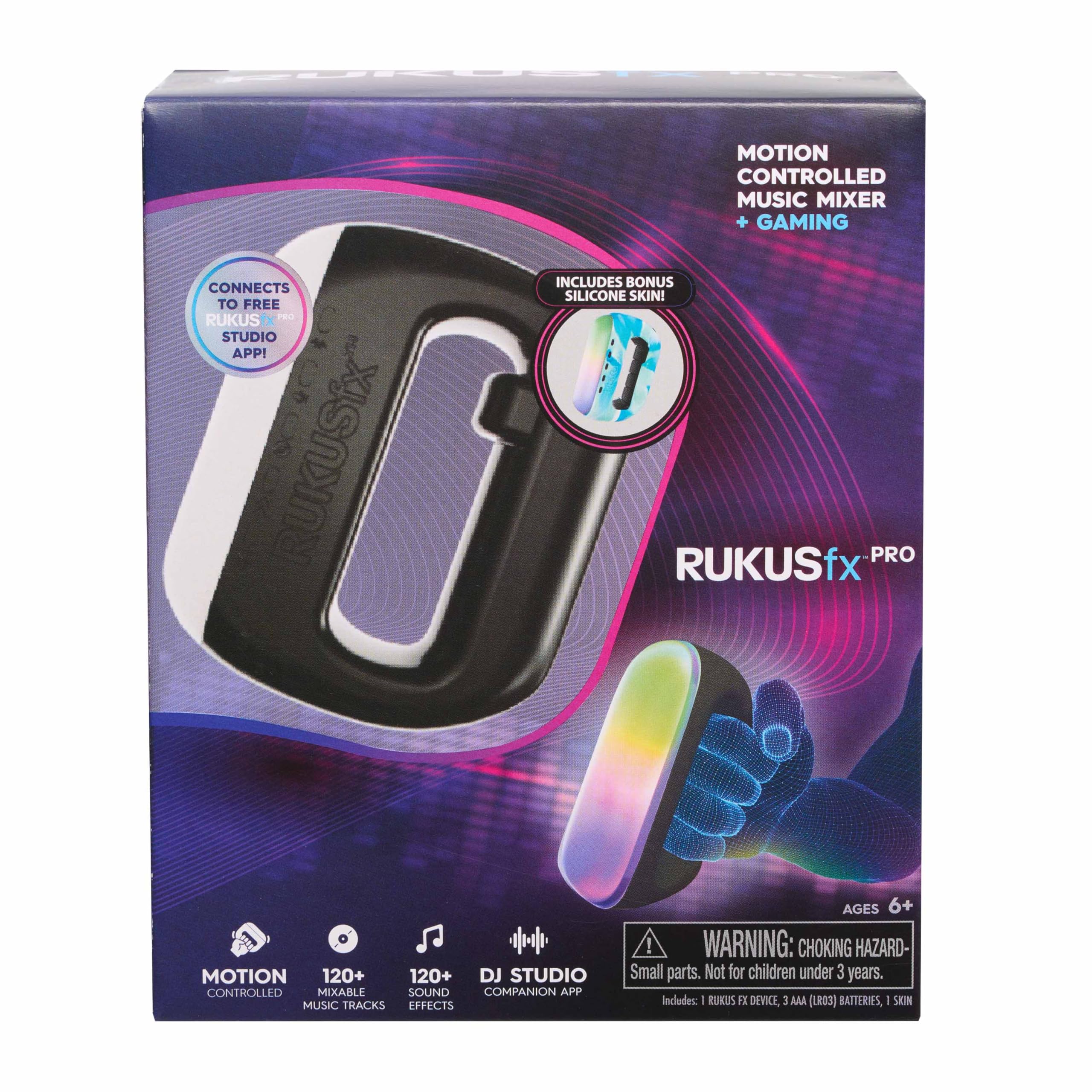 RUKUSfx PRO Motion-Controlled DJ Music Mixer with Gaming Mode - Interactive Light & Sound Effects, Bonus Skin - Best Electronic Toy Gift for Kids Ages 6+ | Perfect for Dance Parties, Gaming Nights & STEM Learning