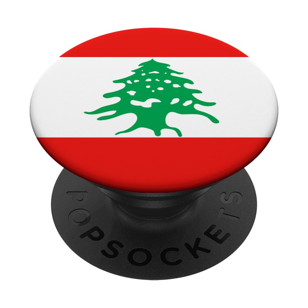 Lebanon Flag PopSockets PopGrip - Swappable Phone Grip & Stand for iPhone, Samsung, Tablets | Perfect for Selfies, Videos, and Hands-Free Use