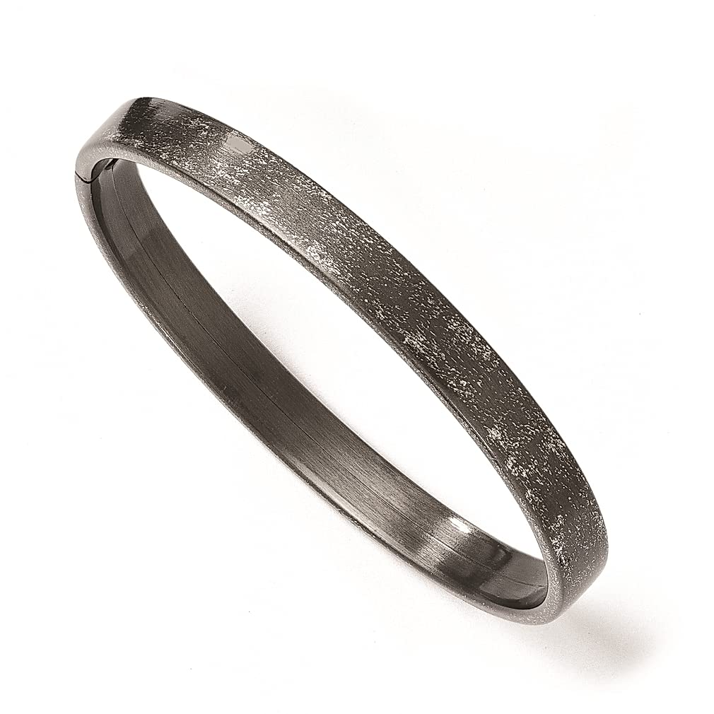 925 Sterling Silver Ruthenium Plated Flexible Bangle Bracelet - Adjustable Cuff for Women | Stackable Fine Jewelry Gift for Her | Perfect for Everyday Wear, Date Nights & Special Occasions