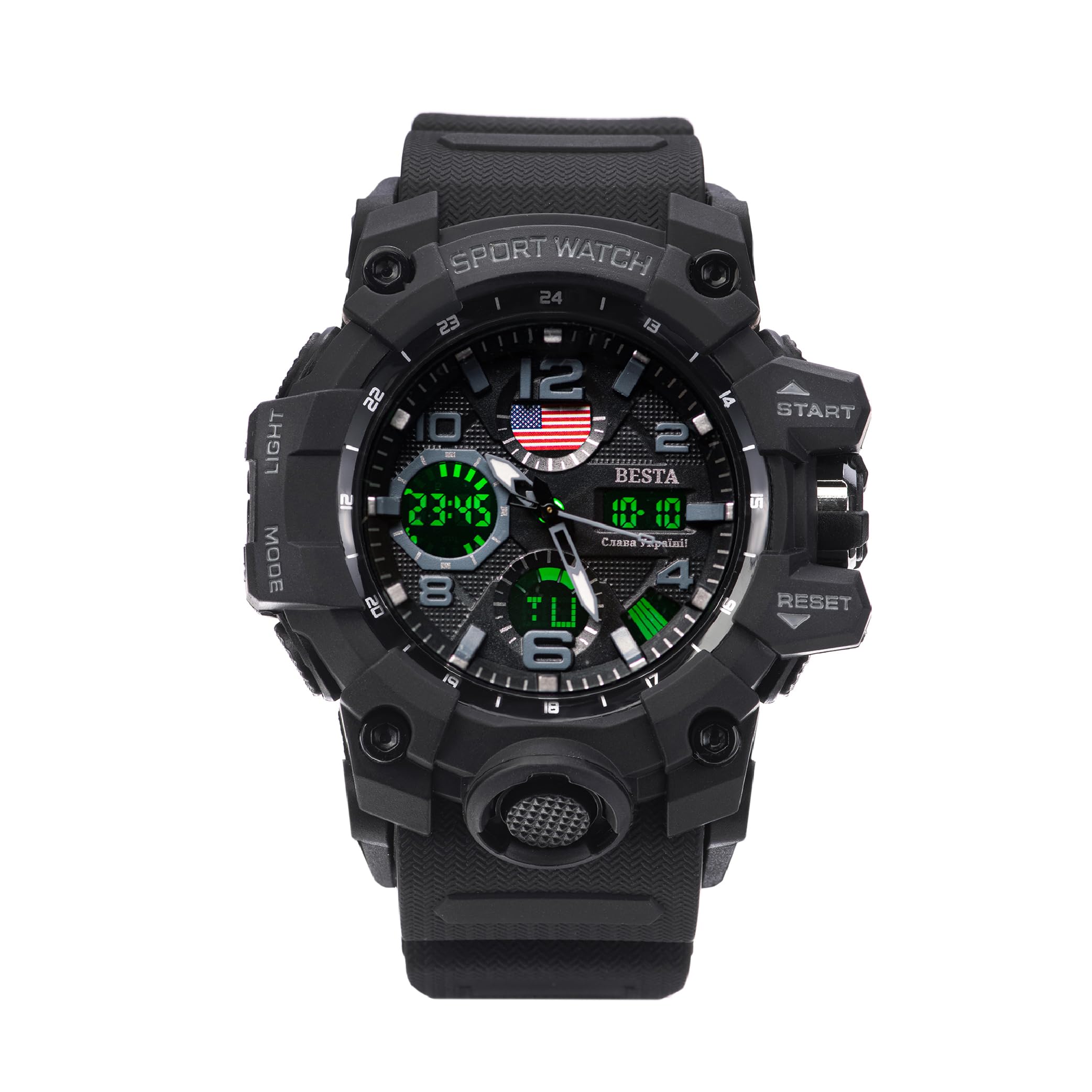 BESTA Peremoga Tactical Military Watch for Men - Waterproof with Stopwatch & Backlight - Perfect for Outdoor Adventures