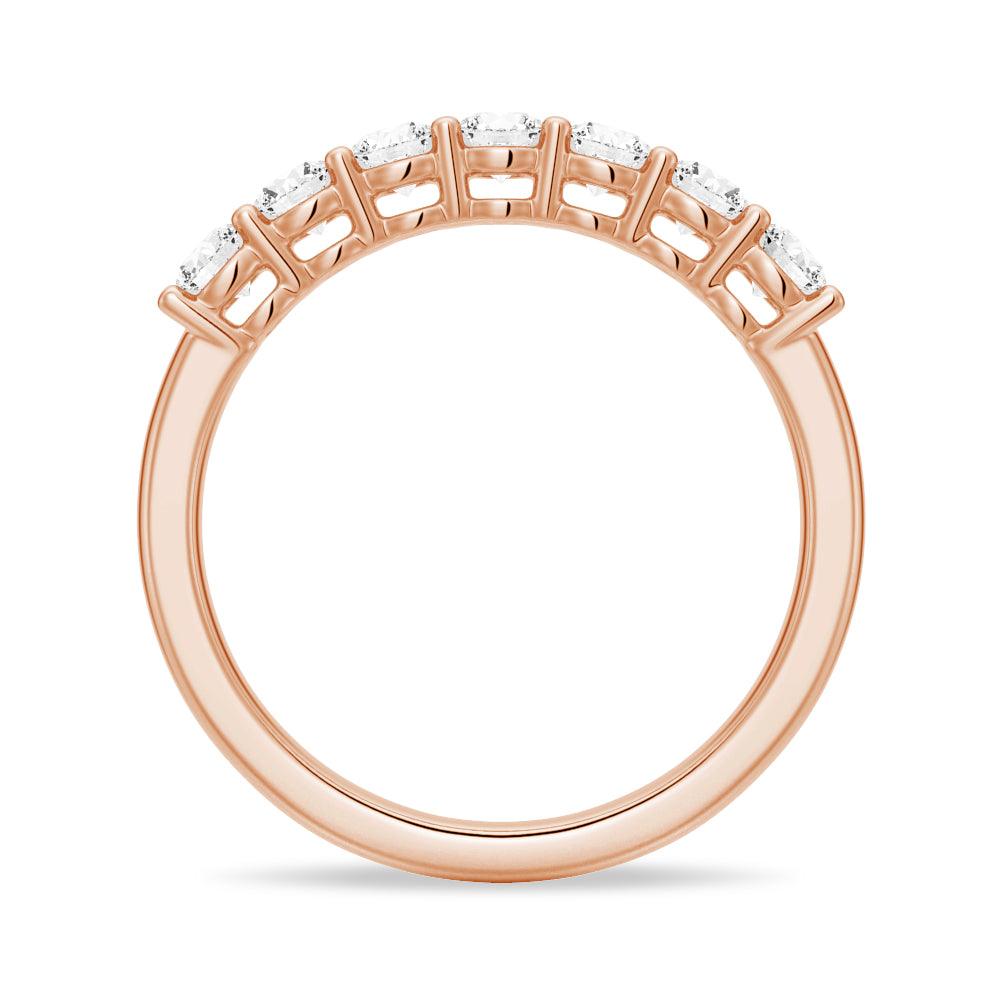 3mm 7 Stone French Pave Moissanite Wedding Band Ring for Women - Durable & Sparkling Bridal Jewelry, Perfect for Engagement, Anniversary & Everyday Wear