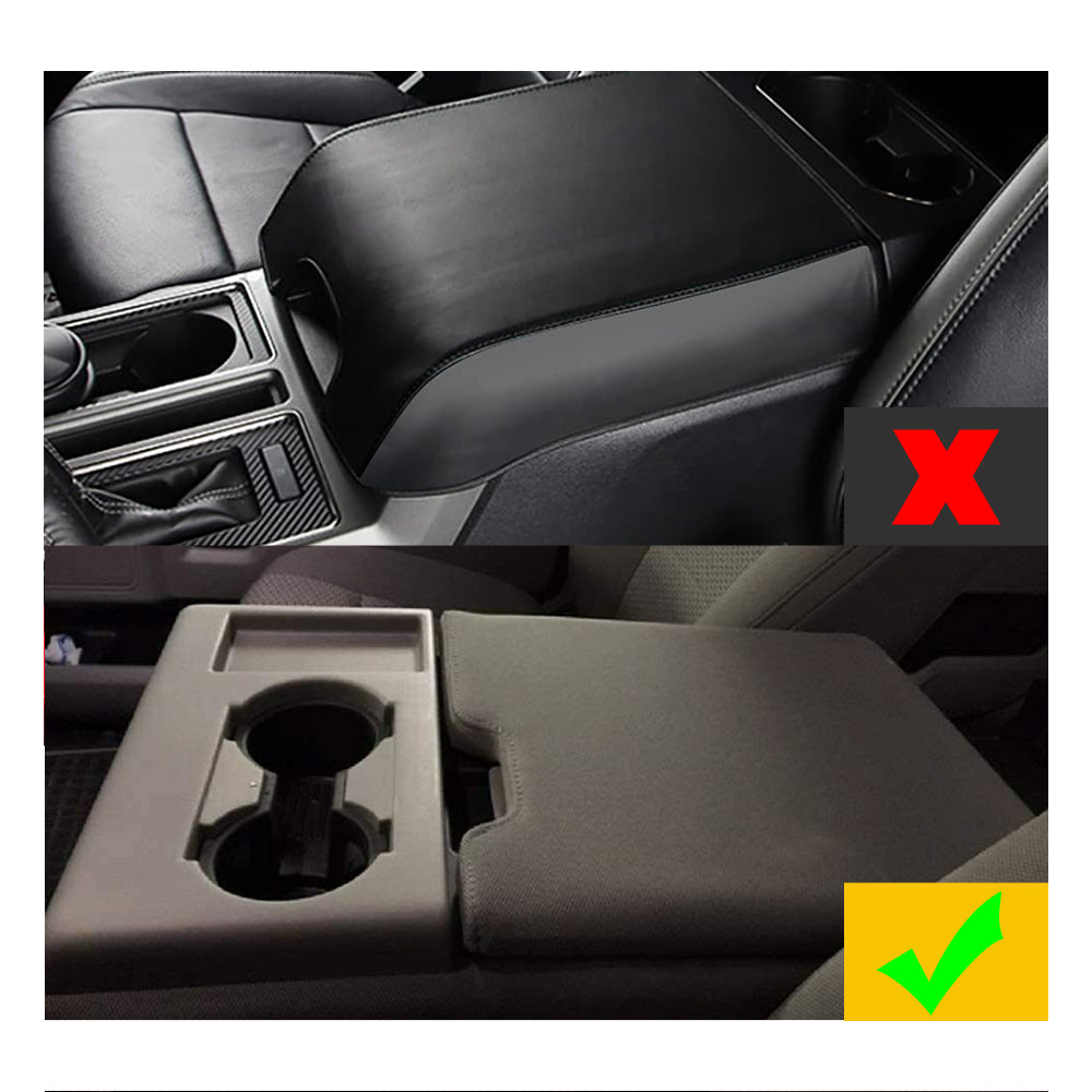 2015-2020 Ford F150 Leather Center Console Armrest Cover - Premium Replacement for Truck Interior, Comfort Upgrade for Long Drives & Daily Commutes