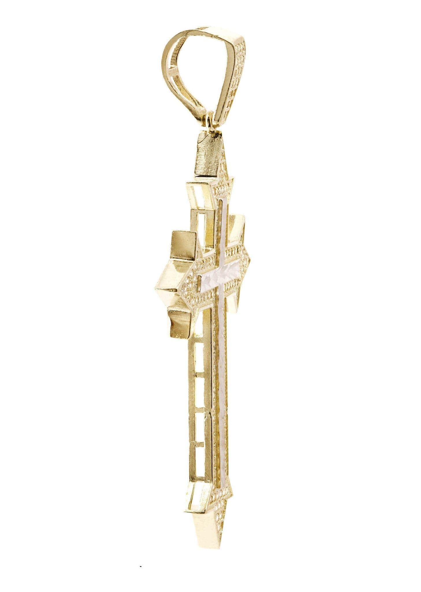 10K Gold Cross Pendant Necklace for Women & Men - 6.1 Grams Solid Gold Religious Jewelry - Perfect for Baptism, First Communion, Confirmation & Everyday Wear