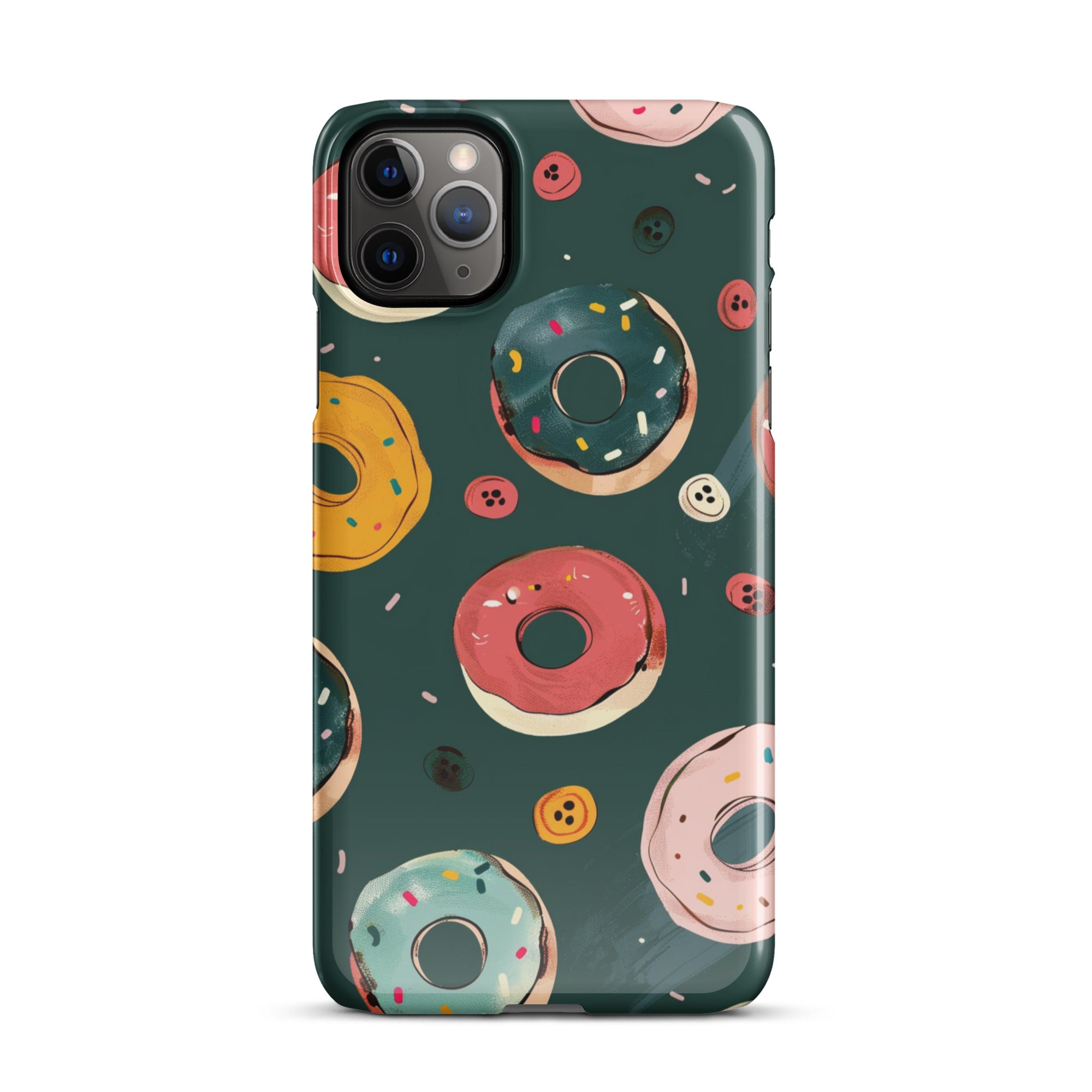 Premium Donut Snap Case for iPhone 14/13/12/11 Pro Max XR - Cute Protective Phone Cover with Shock Absorption - Perfect for Everyday Use, Travel & Gift Giving