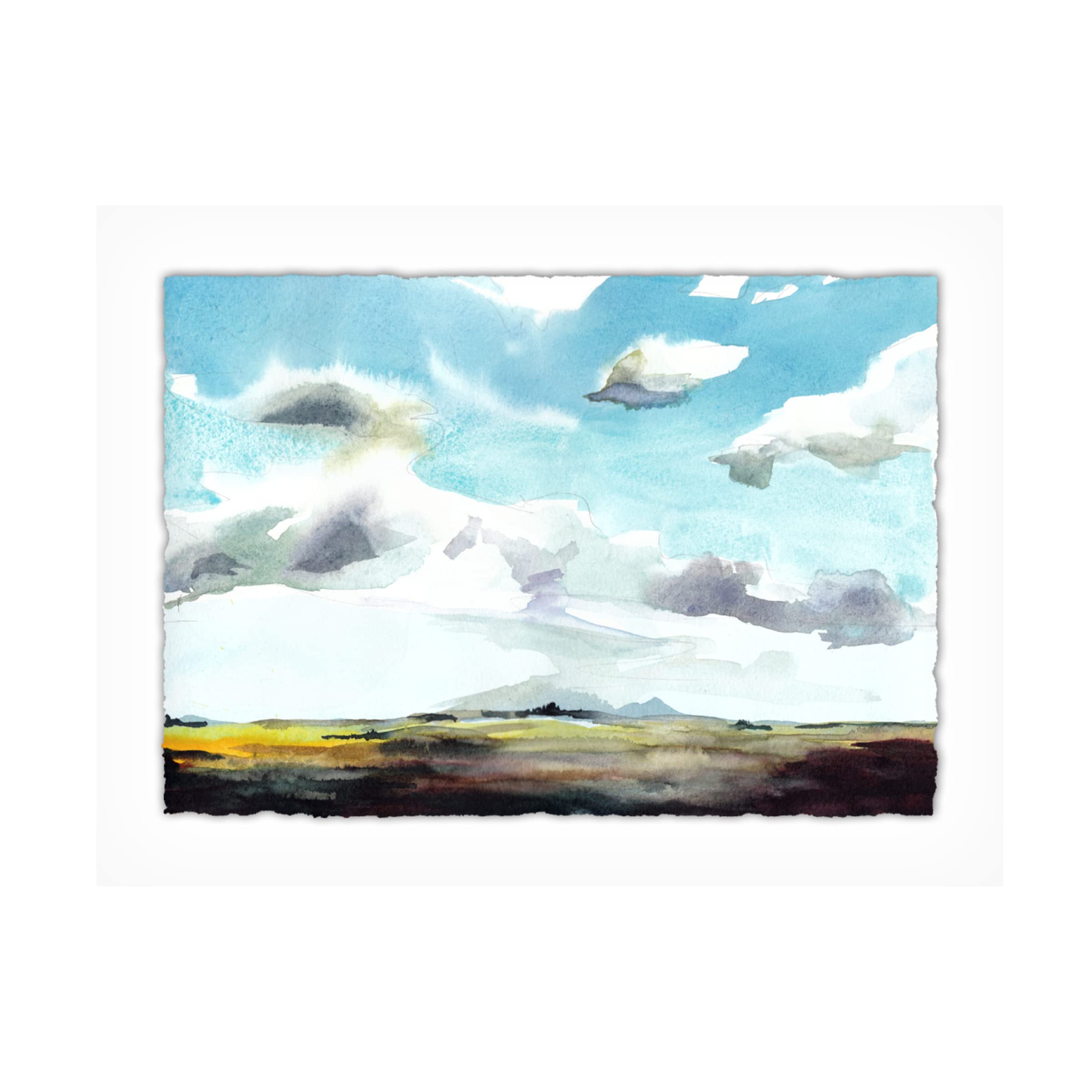 Paul McCreery 'Sky View I' Premium Canvas Wall Art Print - Modern Landscape Painting for Living Room, Bedroom & Office Decor